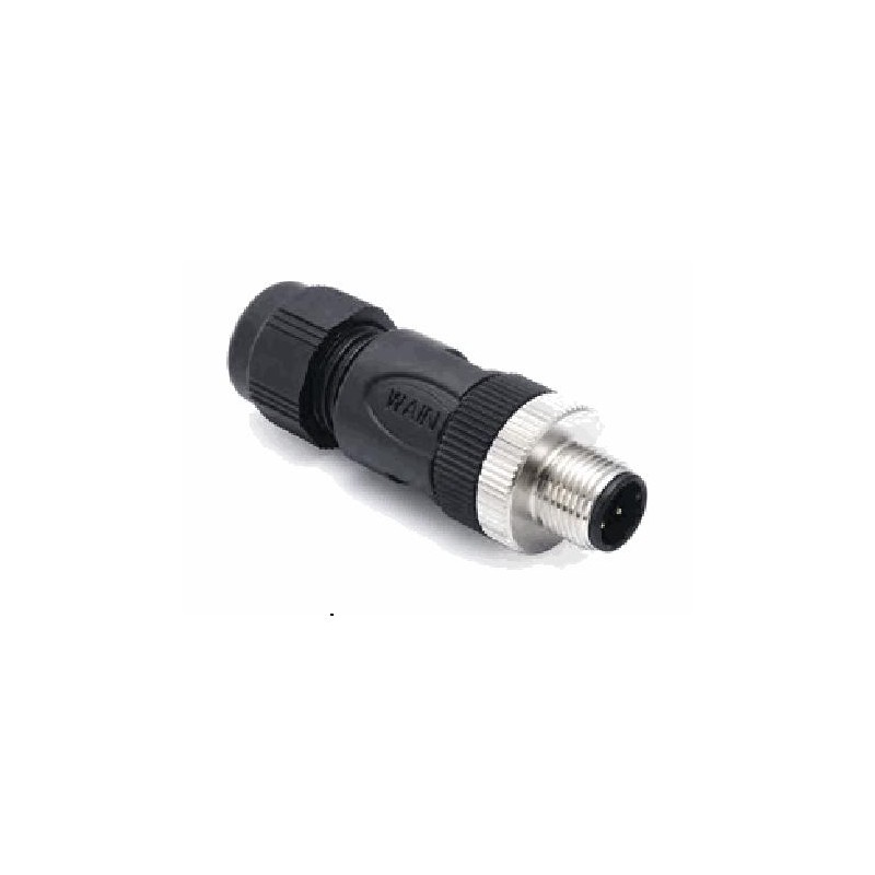 Connecteur mâle M12, 4 pol., codage A IP67, 8A, non-blindé